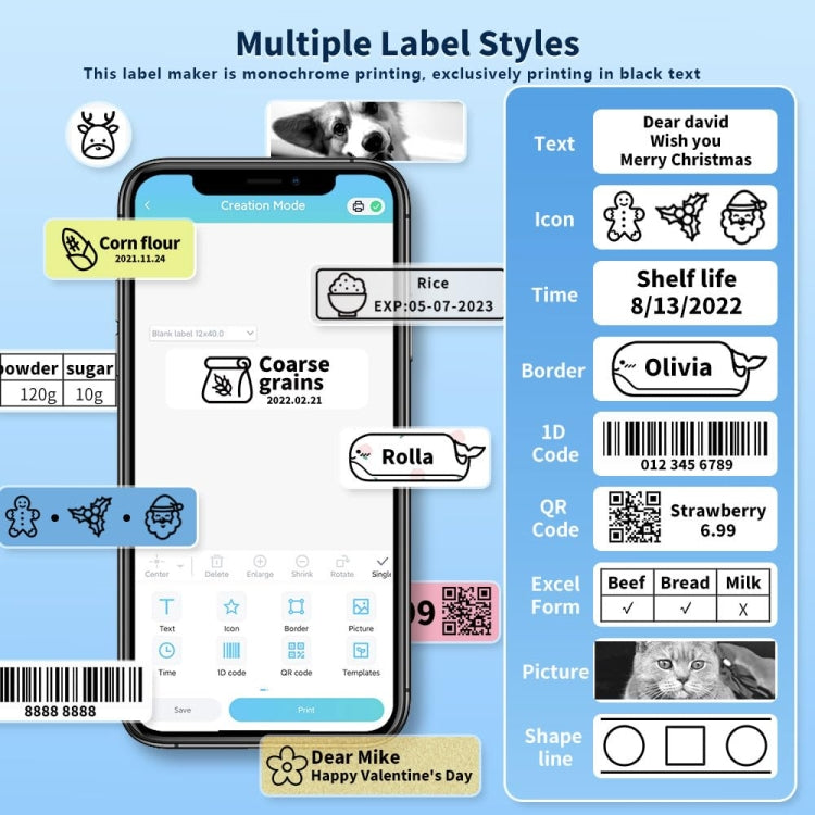 Phomemo D30 Thermal Label Printer Portable Bluetooth Mini Label Maker Machine - Reluova