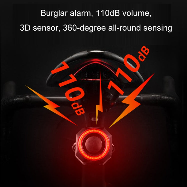 Bicycle Smart Taillight Anti-theft Alarm Brake Warning Light Reluova