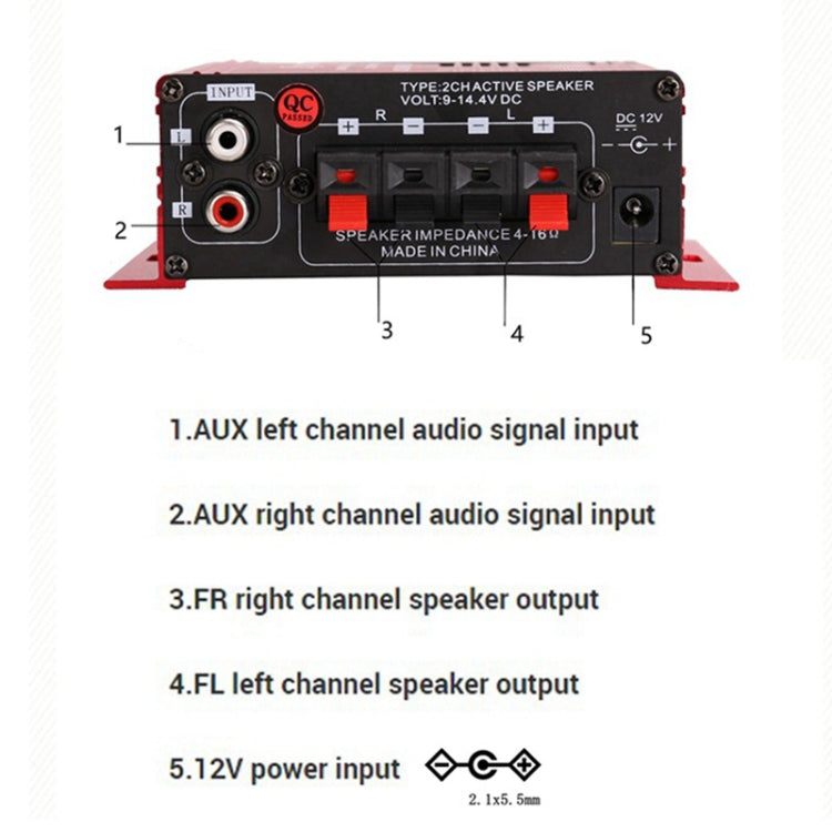 Kinter Car Motorcycle 12V Mini Amplifier