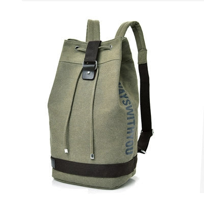 Casual Canvas Backpack Bucket Bag Computer Rucksack Travel Hiking Hand Bag Reluova