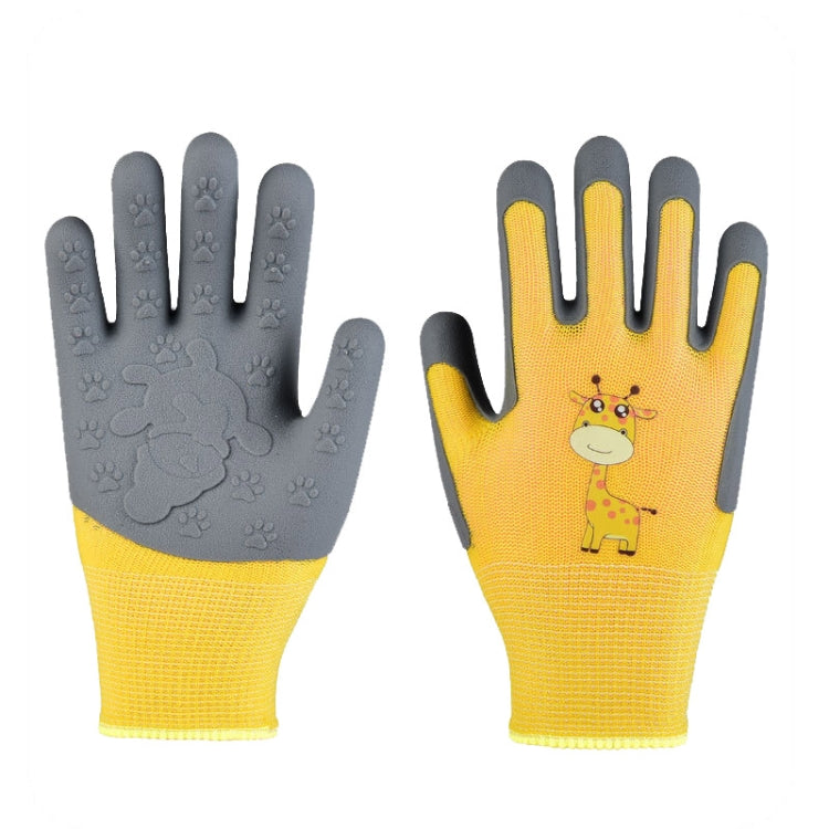 1pair TPE Children Cartoon Gloves Hamster Parrot Anti-scratch Bite Student Gardening Protective Anti-slip Wear-resistant Gloves-Reluova