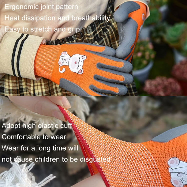 1pair TPE Children Cartoon Gloves Hamster Parrot Anti-scratch Bite Student Gardening Protective Anti-slip Wear-resistant Gloves-Reluova