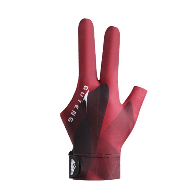 GUTENG Three Finger Thin Breathable Wear-Resistant Non-Slip Snooker Billiard Gloves