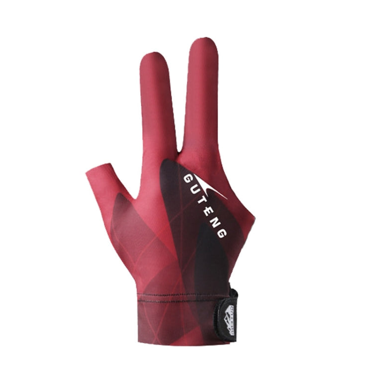 GUTENG Three Finger Thin Breathable Wear-Resistant Non-Slip Snooker Billiard Gloves