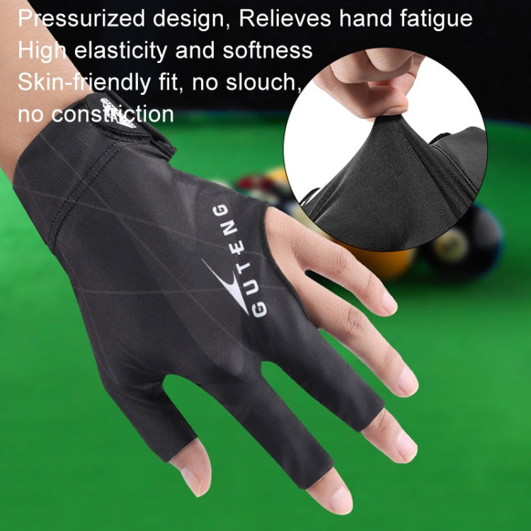 GUTENG Three Finger Thin Breathable Wear-Resistant Non-Slip Snooker Billiard Gloves