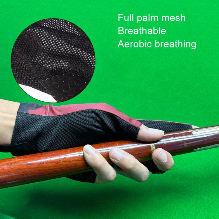 GUTENG Three Finger Thin Breathable Wear-Resistant Non-Slip Snooker Billiard Gloves