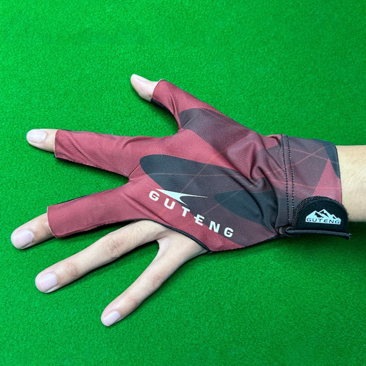 GUTENG Three Finger Thin Breathable Wear-Resistant Non-Slip Snooker Billiard Gloves Reluova