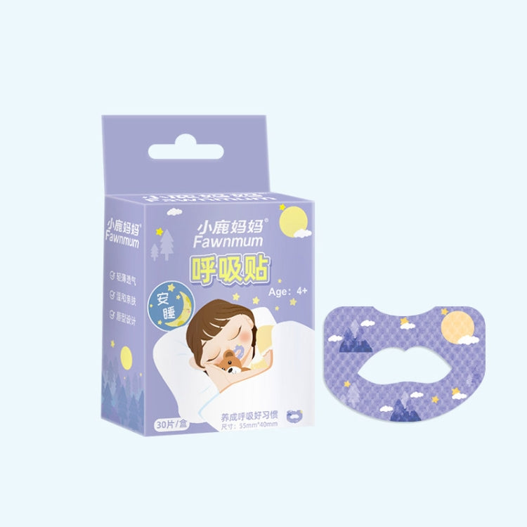 30pcs /Box Fawnmum Mouth Breathing Patch Night Stop Snoring Patch Anti-Snoring Closed Mouth Patch