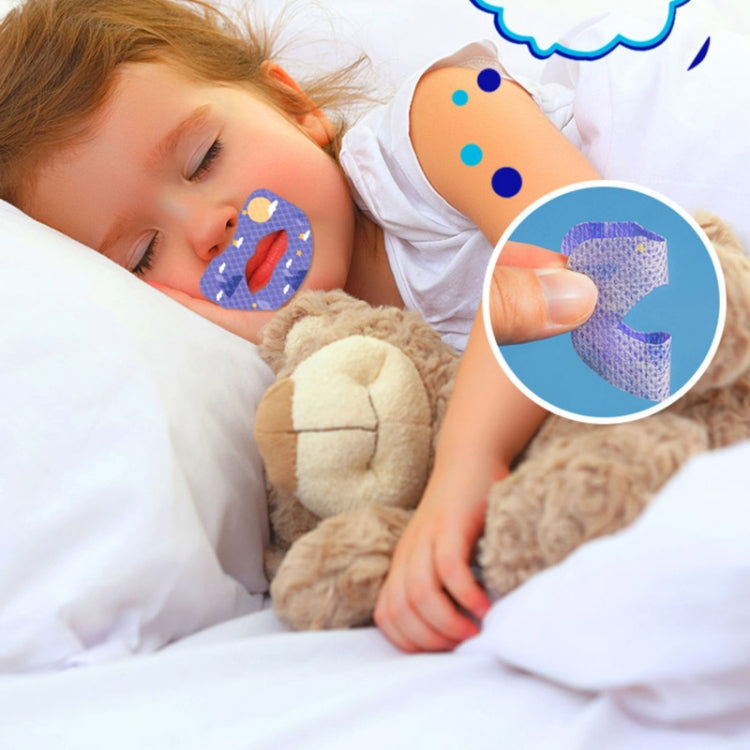 30pcs /Box Fawnmum Mouth Breathing Patch Night Stop Snoring Patch Anti-Snoring Closed Mouth Patch, Color: Children Purple-Reluova