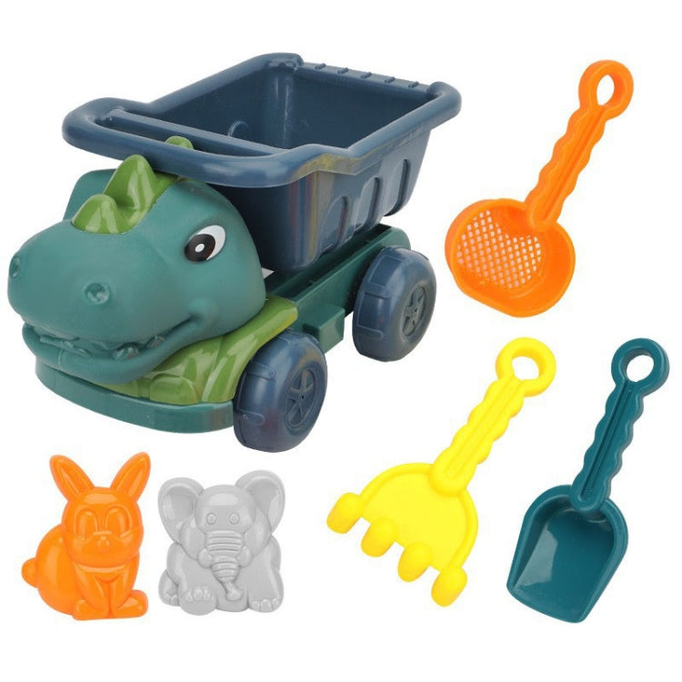 Children Dinosaur Engineering Car Shovel Beach Toys Set Baby Outdoor Water Dredging Tool