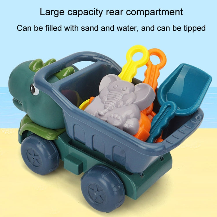 Children Dinosaur Engineering Car Shovel Beach Toys Set Baby Outdoor Water Dredging Tool Reluova