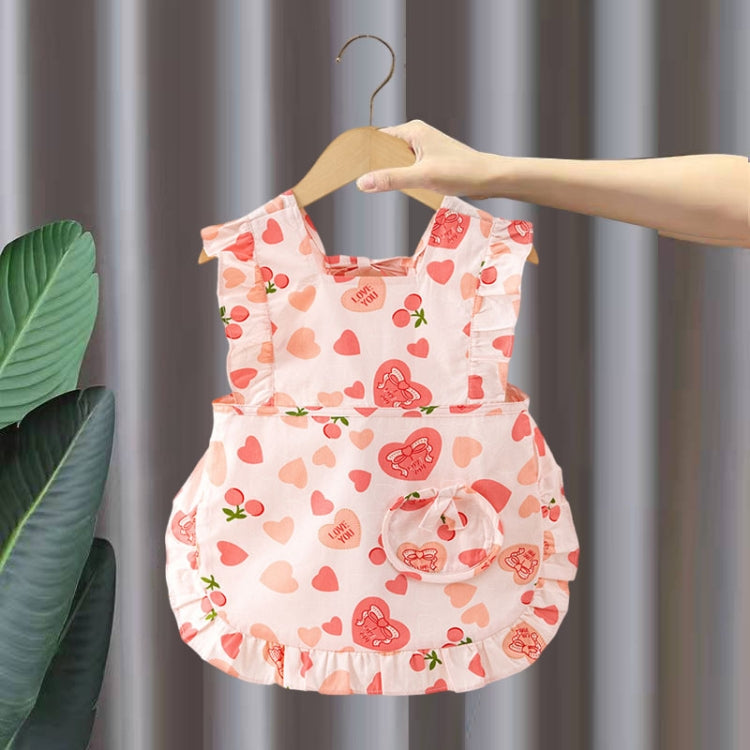 Children Summer Sleeveless Bibs Flowery Eating Reversible Clothes My Store