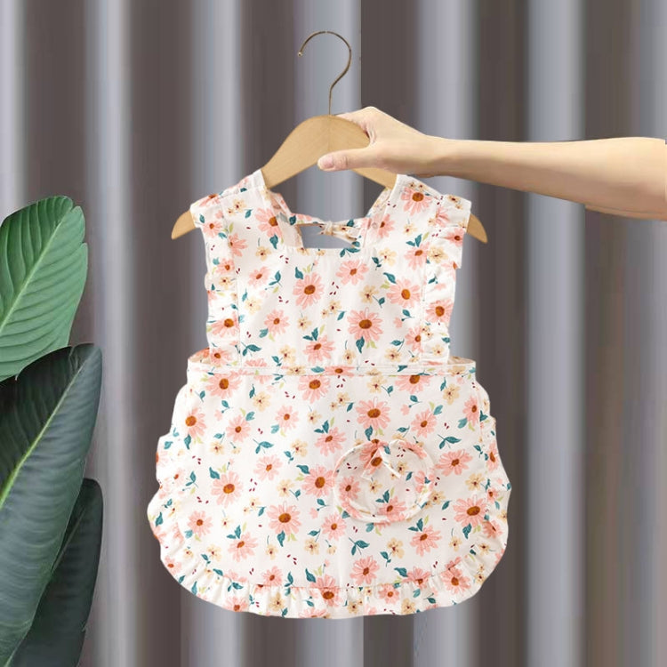 Children Summer Sleeveless Bibs Flowery Eating Reversible Clothes My Store