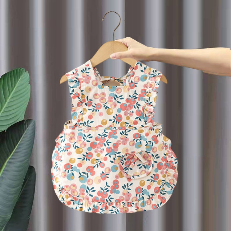 Children Summer Sleeveless Bibs Flowery Eating Reversible Clothes My Store