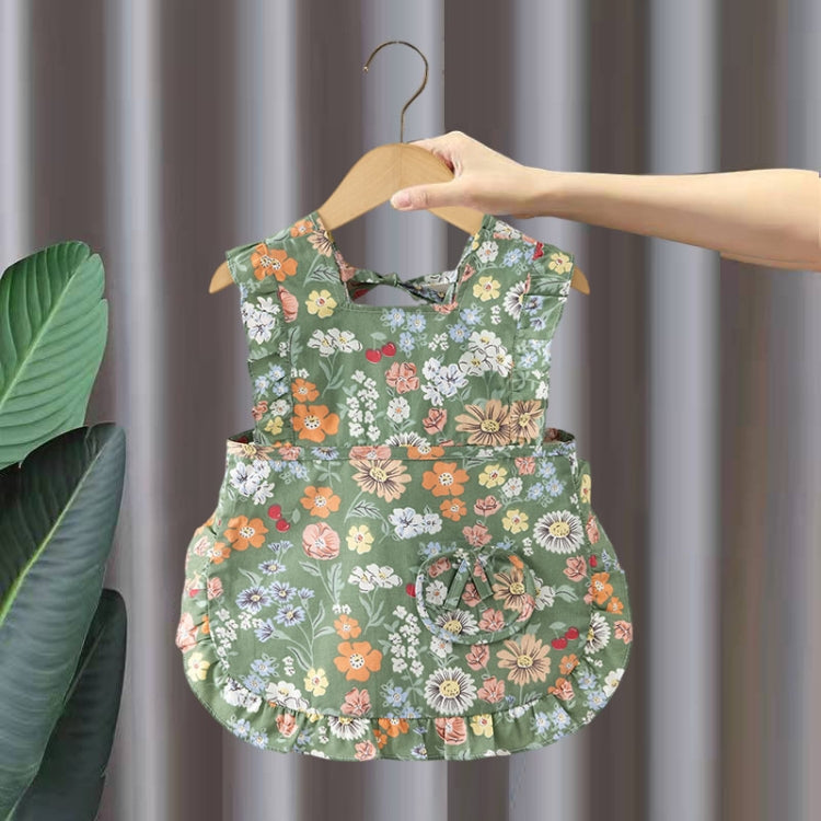 Children Summer Sleeveless Bibs Flowery Eating Reversible Clothes My Store