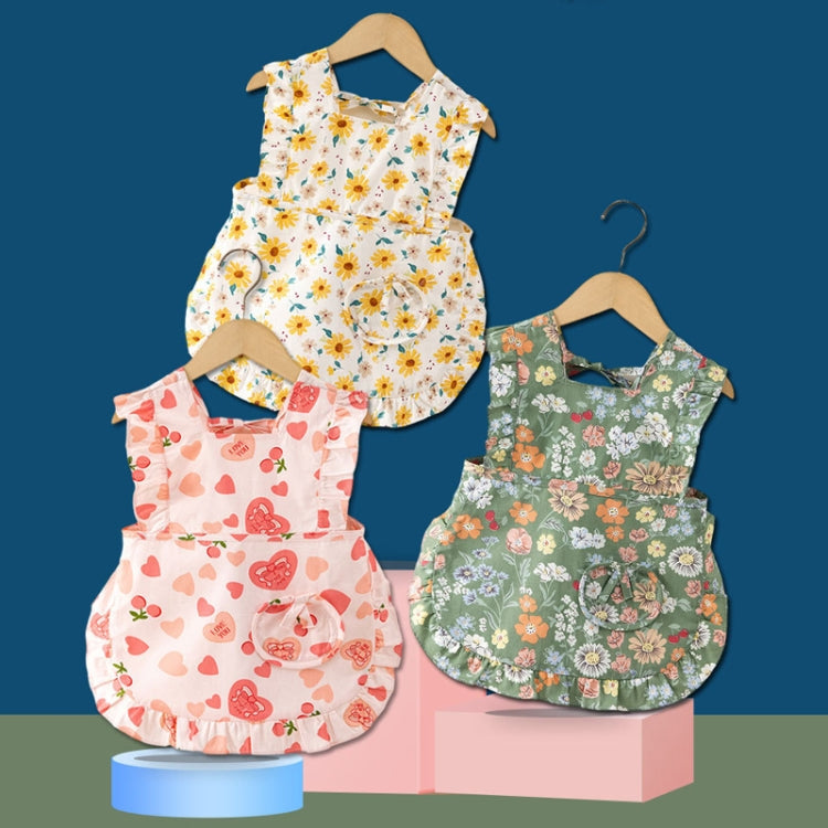 Children Summer Sleeveless Bibs Flowery Eating Reversible Clothes My Store