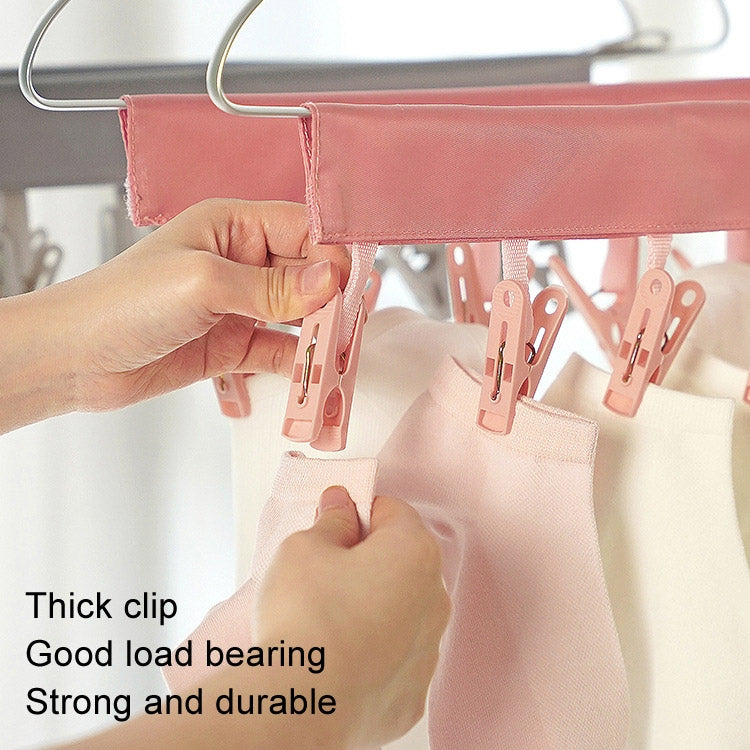 Multi Clip Portable Fabric Clothes Hanger Multifunctional Folding Fabric Clothes Clip Hangers