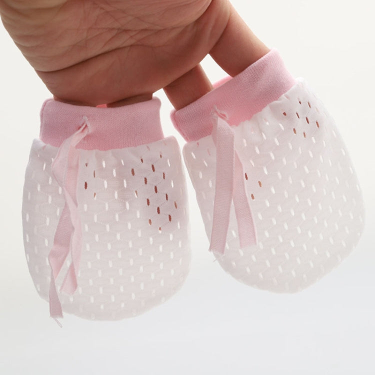 Newborn Baby Anti-Scratching Mesh Mittens Summer Breathable Elastic Lacing Adjustable Gloves My Store