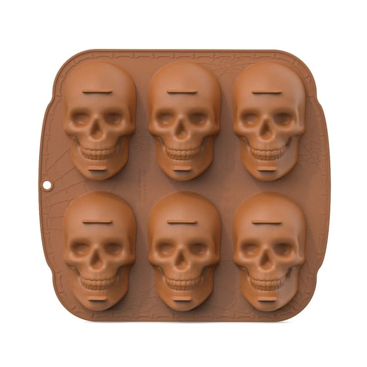 Single Sided 6 Skulls Halloween Silicone Mold Reluova