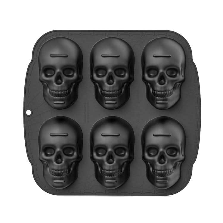 Single Sided 6 Skulls Halloween Silicone Mold Reluova