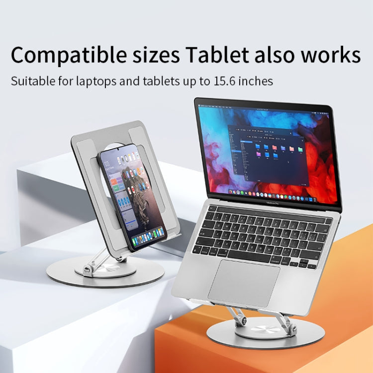 Aluminum Alloy Laptop Stand Notebook Riser with 360 Degree Rotating Base, My Store