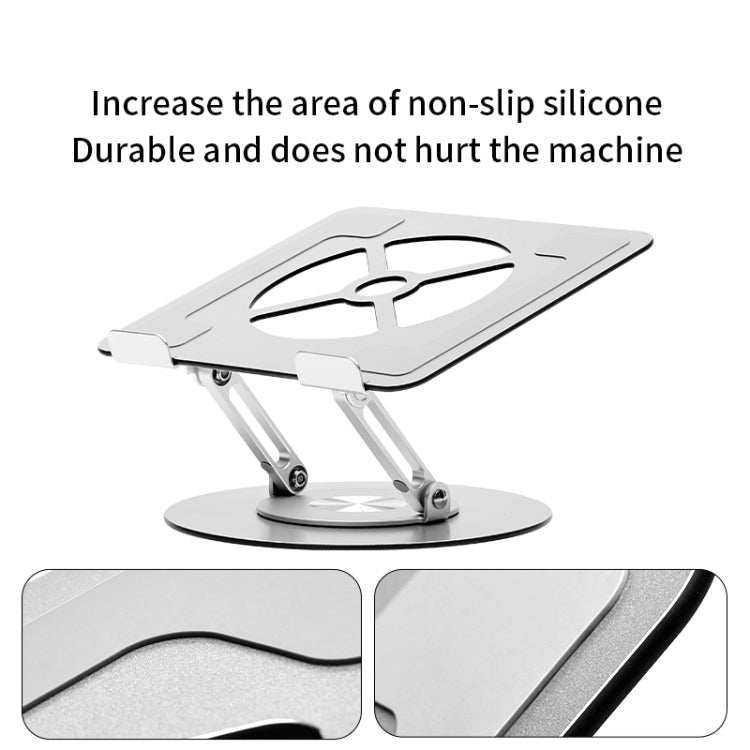 Aluminum Alloy Laptop Stand Notebook Riser with 360 Degree Rotating Base,