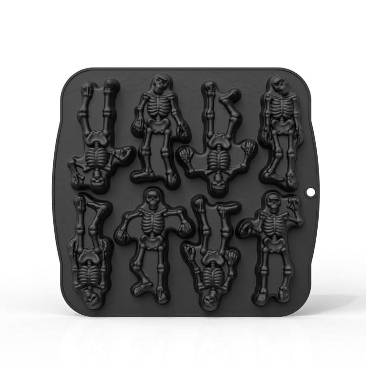 8 Grids Skull Cake Mold Halloween Silicone Mold-Reluova