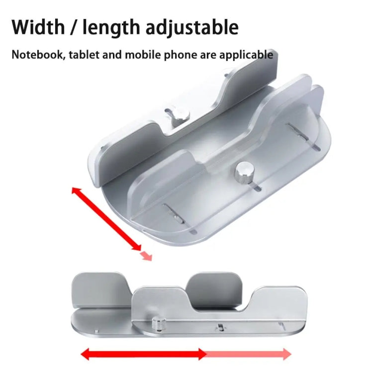 Single Slot Laptop Vertical Storage Stand Aluminum Alloy Adjustable Mobile Phone Tablet Desktop Holder