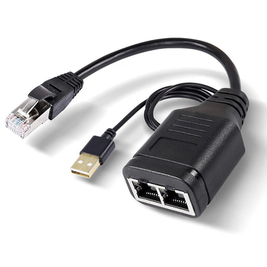 Network Cable 1 In 2 RJ45 Simultaneous Internet Access Male Adapter Cable My Store