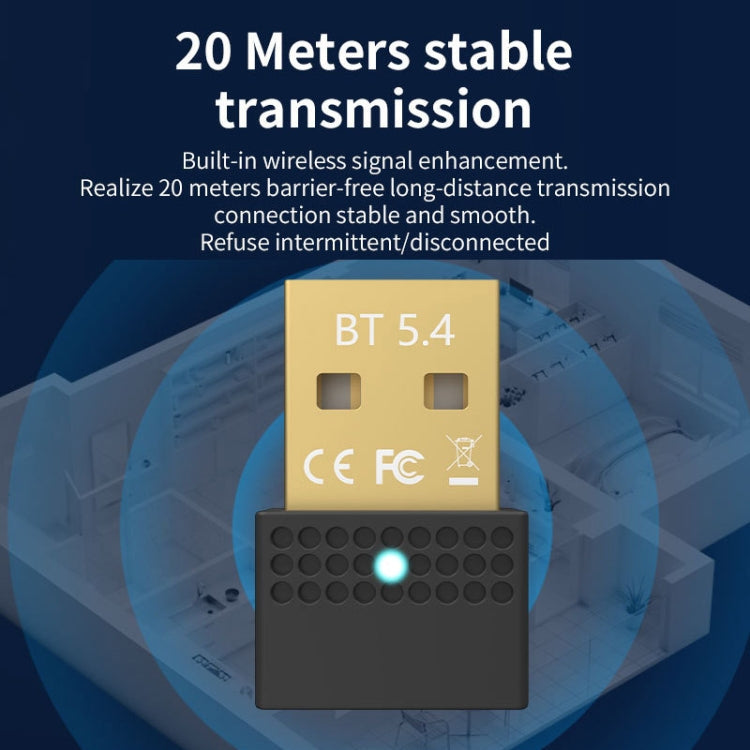 USB Bluetooth 5.4 Adapter Transmitter Receiver Bluetooth Audio PC Adapter