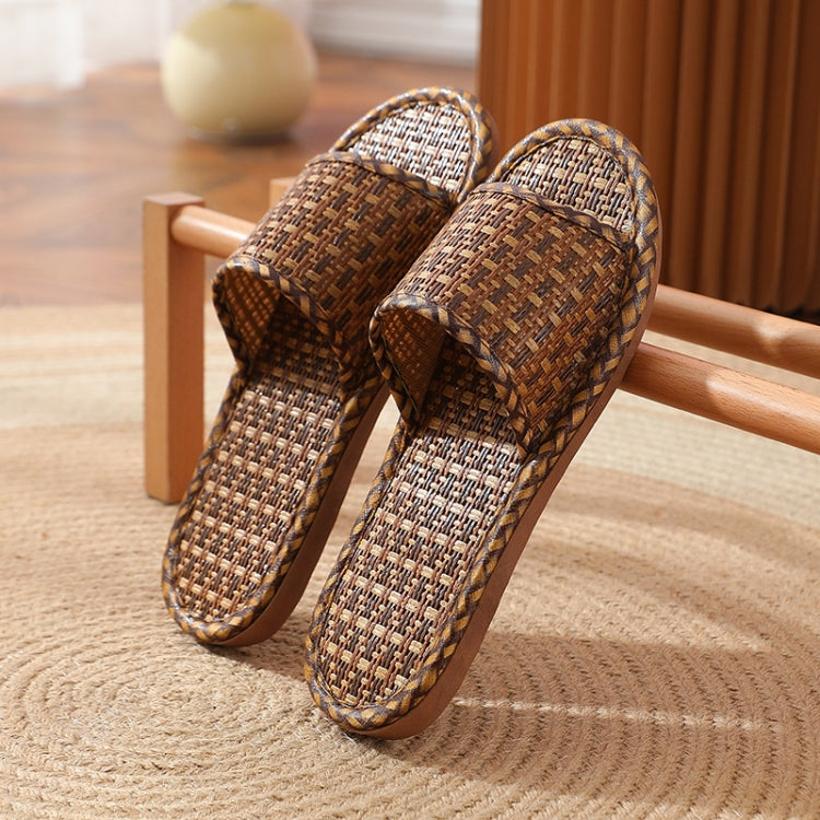 Linen Slippers Summer Couple Home Indoor Floor Rattan Grass Non-Slip Slippers