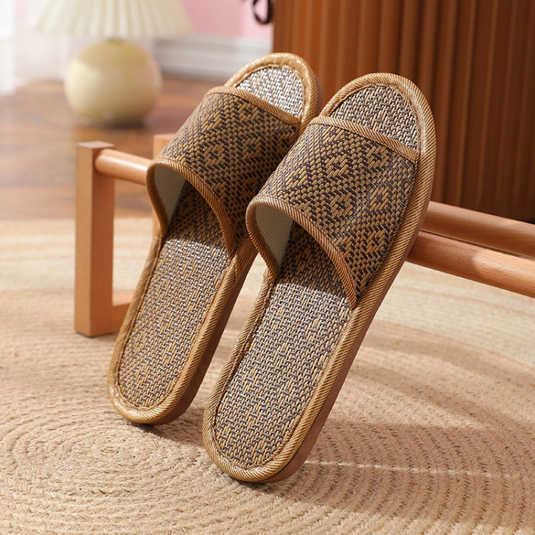 Linen Slippers Summer Couple Home Indoor Floor Rattan Grass Non-Slip Slippers