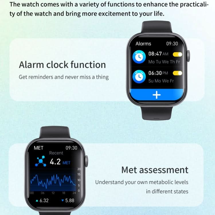 F70  2.1 Inch Screen Smart Watch With Blood Sugar/Blood Oxygen Monitoring /SOS Alarm/100+ Sports Modes