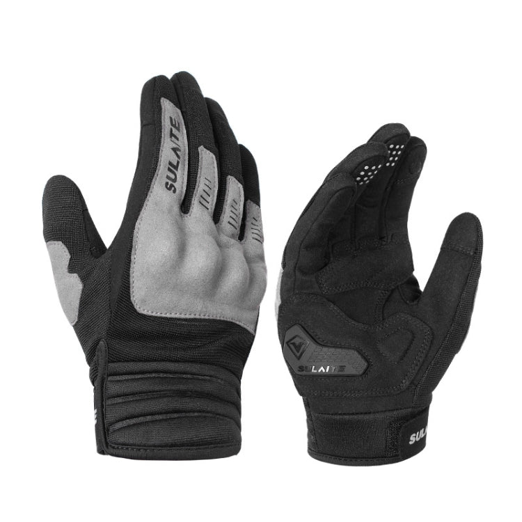 SULAITE Motorcycle Riding Breathable Conductive Touch Screen Full Finger Gloves Reluova