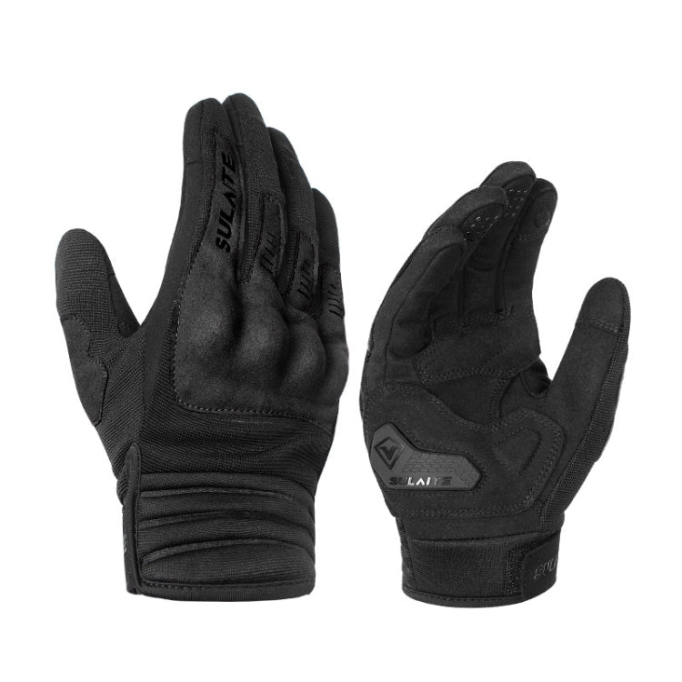 SULAITE Motorcycle Riding Breathable Conductive Touch Screen Full Finger Gloves