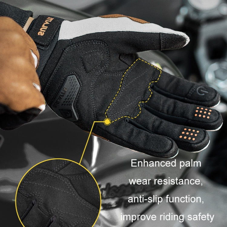 SULAITE Motorcycle Riding Breathable Conductive Touch Screen Full Finger Gloves Reluova