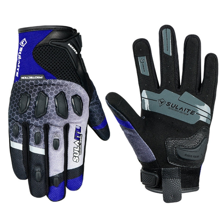 SULAITE Motorcycle Anti-fall Touch Screen Breathable Mesh Cycling Gloves Reluova