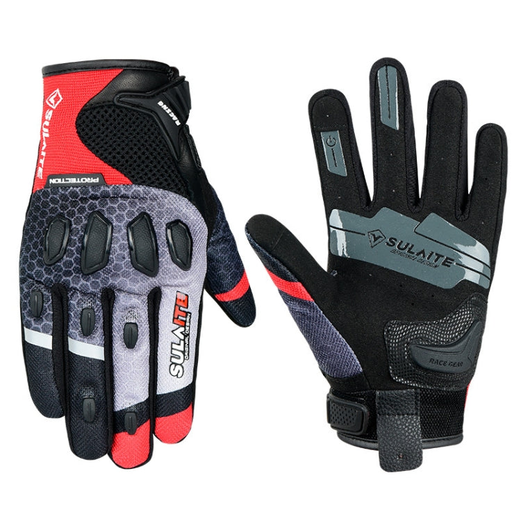 SULAITE Motorcycle Anti-fall Touch Screen Breathable Mesh Cycling Gloves Reluova