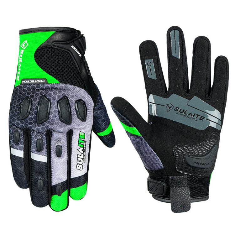 SULAITE Motorcycle Anti-fall Touch Screen Breathable Mesh Cycling Gloves Reluova