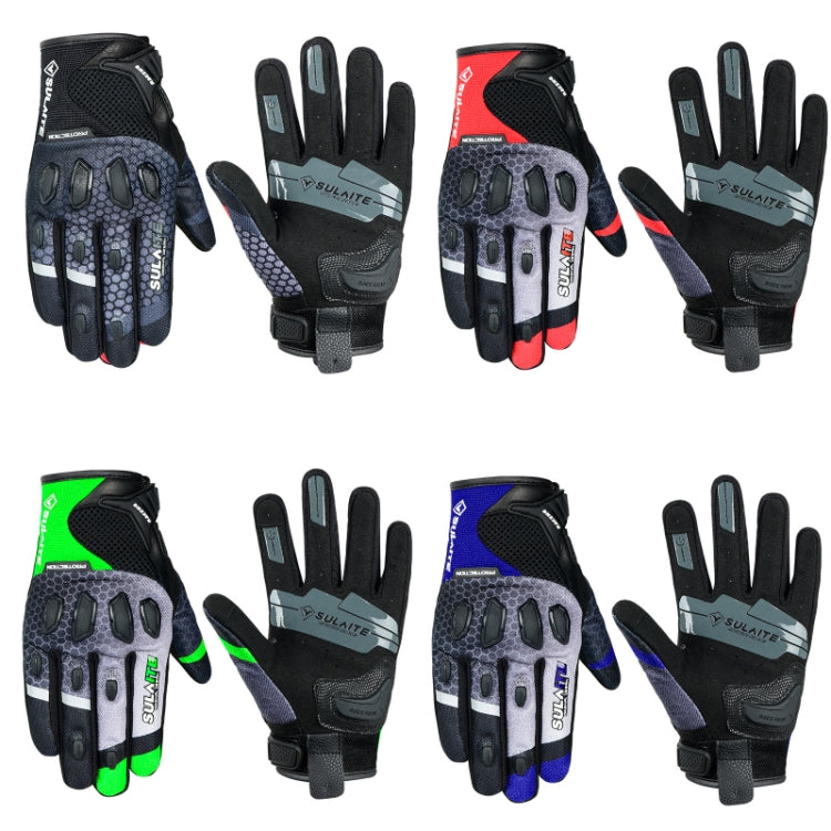 SULAITE Motorcycle Anti-fall Touch Screen Breathable Mesh Cycling Gloves Reluova