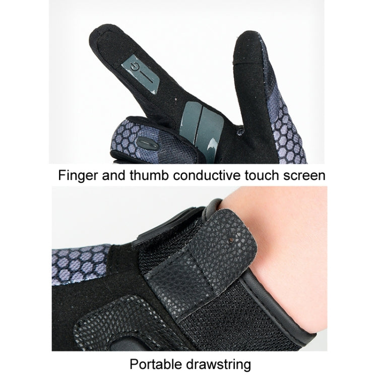 SULAITE Motorcycle Anti-fall Touch Screen Breathable Mesh Cycling Gloves Reluova