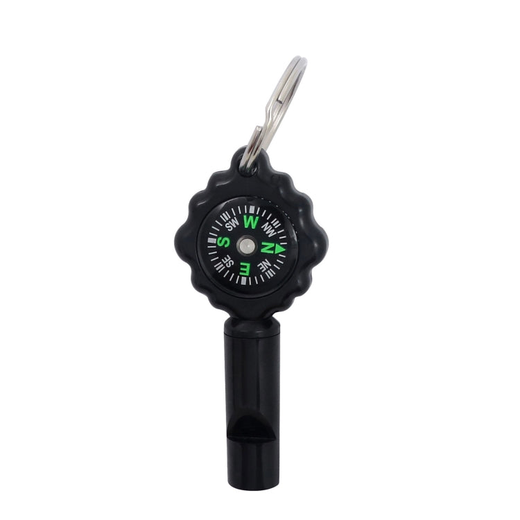 2 In 1 Whistle Compass Outdoor Survival Whistle Plastic Compass With Mountaineering Buckle