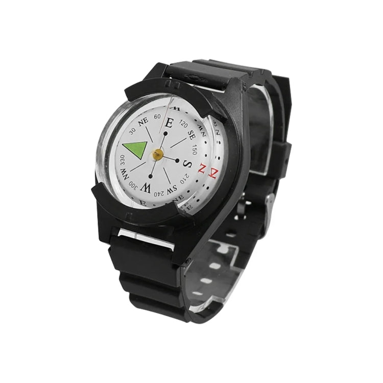 Silicone Strap Waterproof Portable Outdoor Wristwatch Style Compass