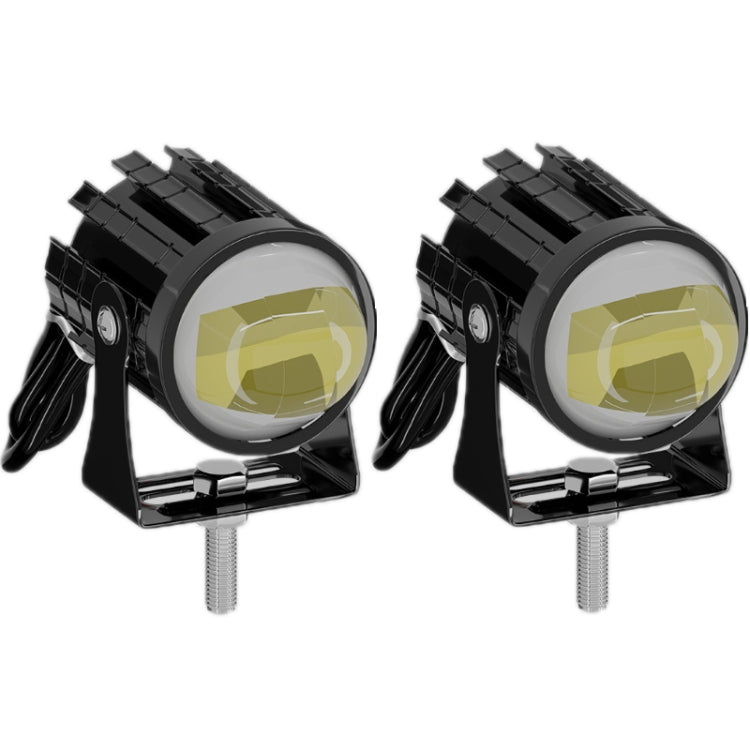 1pair 12V-85V Motorcycle Headlights Dual-color Automotive LED Working Headlights-Reluova