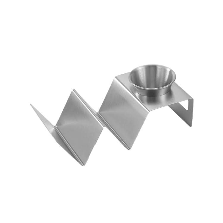 Stainless Steel Taco Pancake Rack Tower W-Shaped Pancake Rack With Cup Reluova