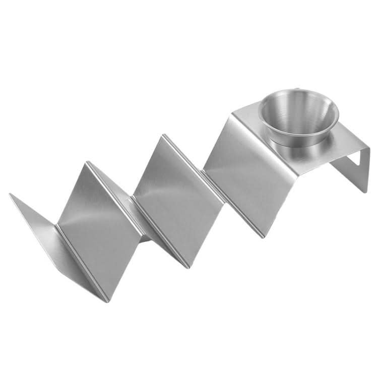 Stainless Steel Taco Pancake Rack Tower W-Shaped Pancake Rack With Cup Reluova