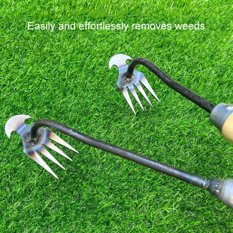 Four-Tooth Dual Purpose Weed Remover Tool Gardening Weed Rake Uprooting Weeding Tool My Store