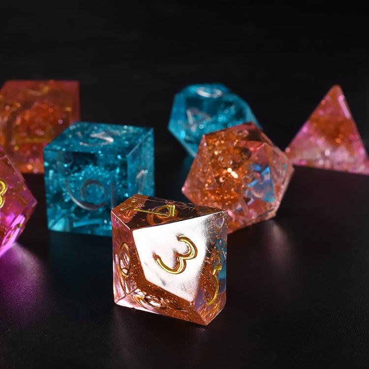 Silicone Dice Resin Molds with 7 Standard Polyhedral Stereoscopic Dice Cavities