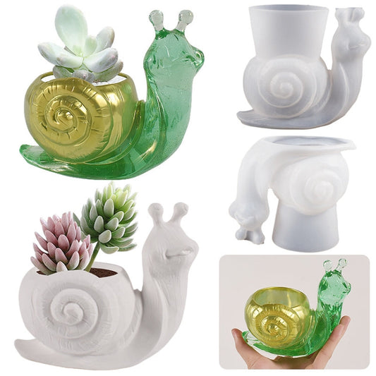 Silicone Snail Mold 3D Flower Pot Vase Epoxy Resin Mold My Store