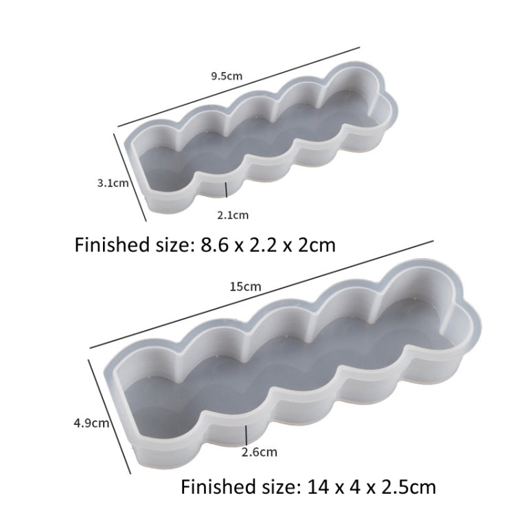 5pcs Five-Link Heart Shape Candle Silicone Molds DIY Epoxy Resin Mold My Store